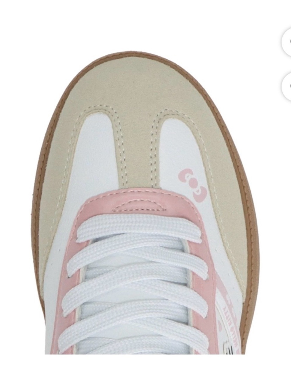 Hello Kitty White Pink & Tan Casual Sneakers - Picture 4 of 6